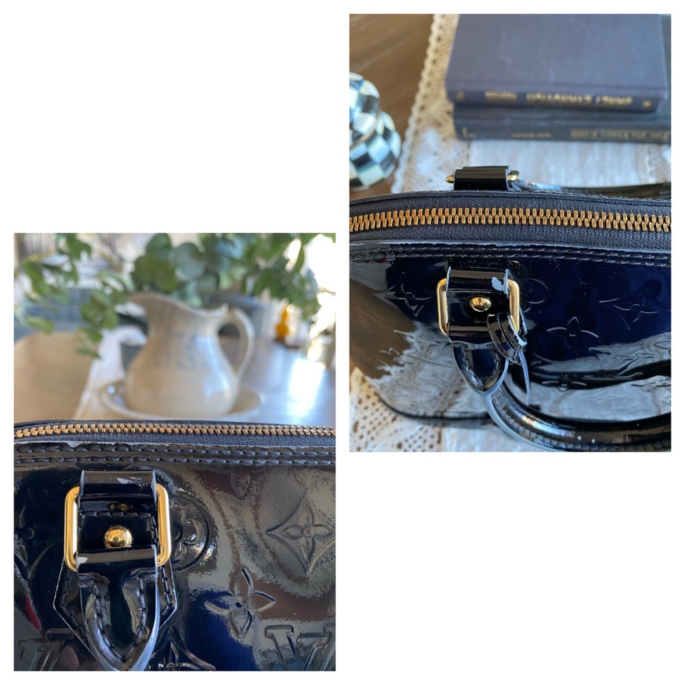 Louis Vuitton M91443 Alma PM Navy Blue Vernis Bag - Picture 16 of 16